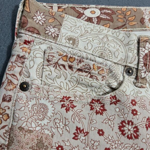 Lucky Brand Charlie Skinny Women 6/28 Harvest Patchwork Stretch Denim Jeans - Picture 4 of 16